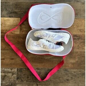 Infinity Vengeance Cheer Cheerleading White Shoes With Case Brand New Size 8